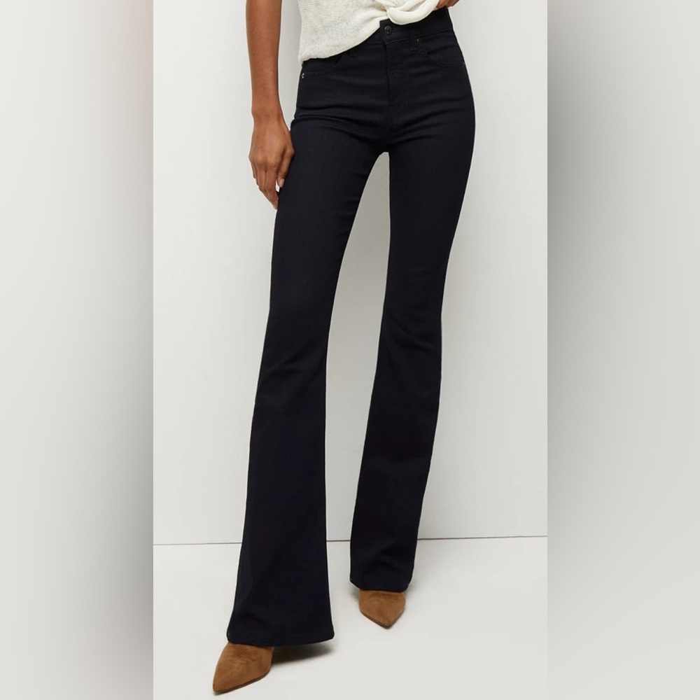 Veronica Beard Blue Flare Wide Leg Jeans
